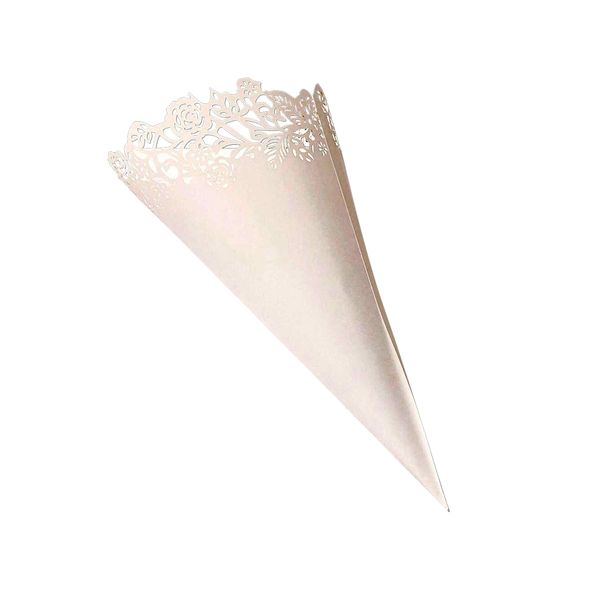 Lasercut Rose Confetti Cone