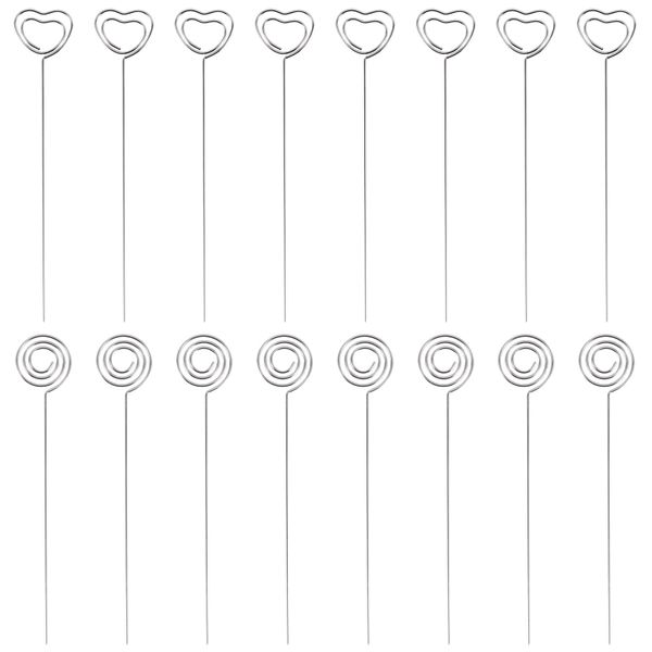 60 Pieces Memo Clip for Wedding Cake Decor,Round and Heart Shape