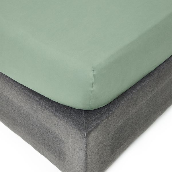 George &amp; Mason - 200TC Cotton Extra Length/Depth Fitted Sheet - Sage