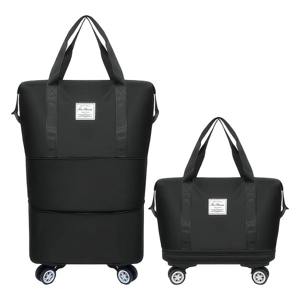 Rolling Duffle Bag with Wheels, Expandable Foldable Duffle Bag for Travel
