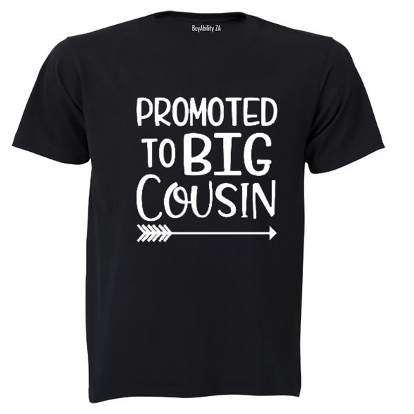 Promoted to Big Cousin - Kids T-Shirt - Black