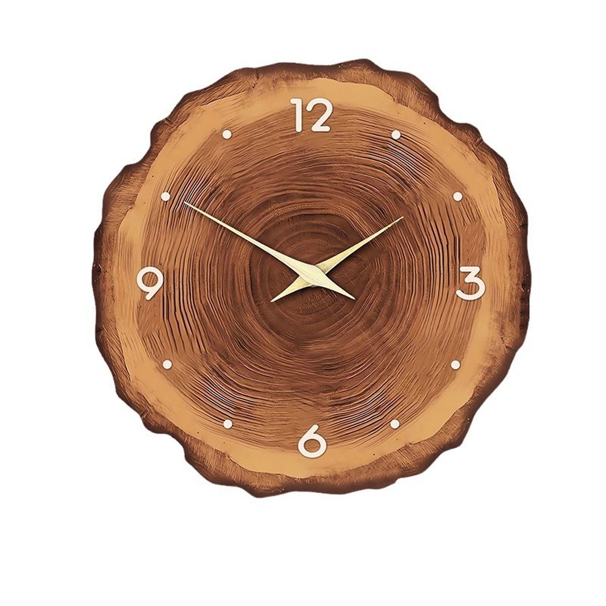 12 Inch Tree Ring Design Clock Wall Clock for Home or Office