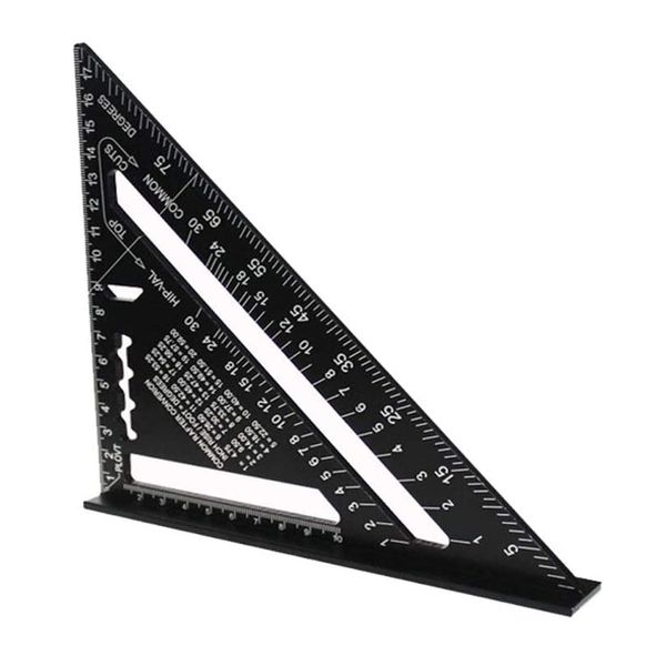 Tool DIY Aluminums Alloy Square Protractor Triangular Ruler (25.5cm)