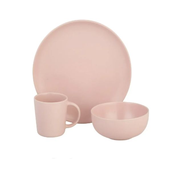 12 Piece Dinner Set Pink