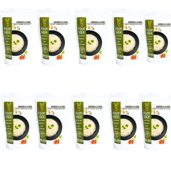 Food Socks Meal Box Chicken A LA King- Pack of 10