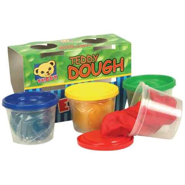 Teddy Play Dough Set of 4 Tubs