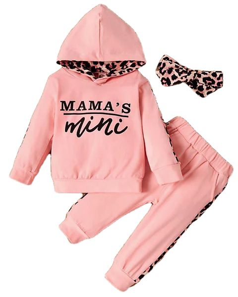 3Piece Baby Girl Hooded Baby Set- Mama's mini