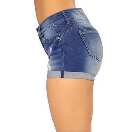 Denim Shorts Women High Waisted Stretch Summer Jean Causal Shorts at   Women's Clothing store