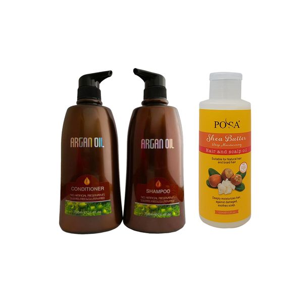 Moroccan Argan Oil Twin Pack &amp; POSA Twin Hair &amp; Scalp Oil