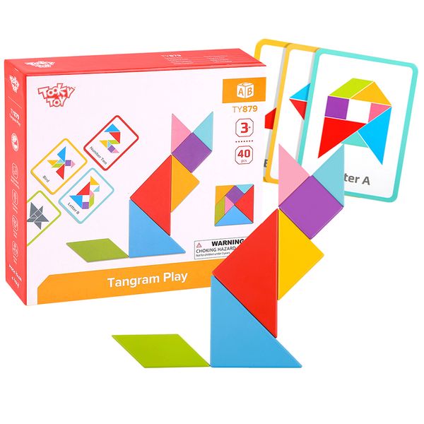 TookyToy Tangram Play Set with Activity Cards