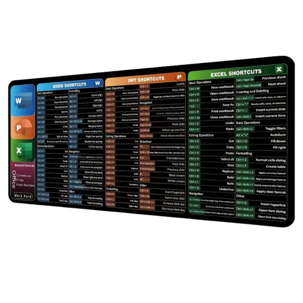 60x30cm Microsoft Office Shortcut Mouse Pad - Your Ideal Keyboard Companion