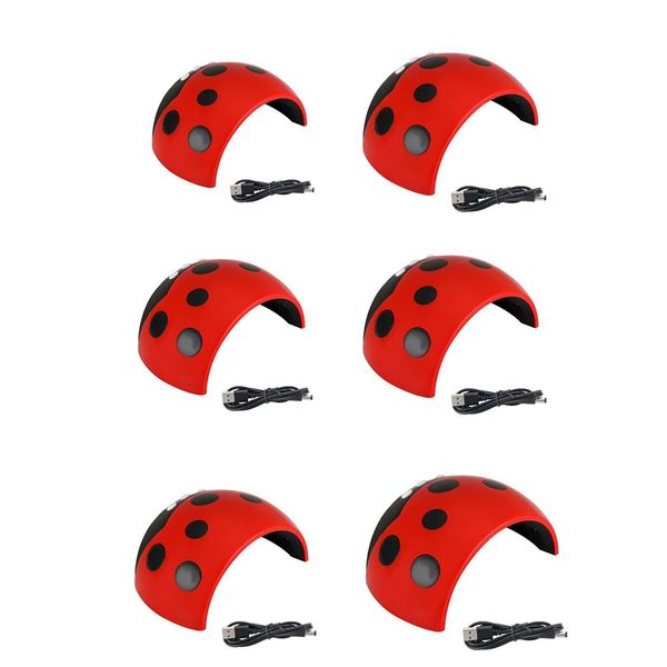Lady Bug LED Nail Dryer Lamp - 6 Pack