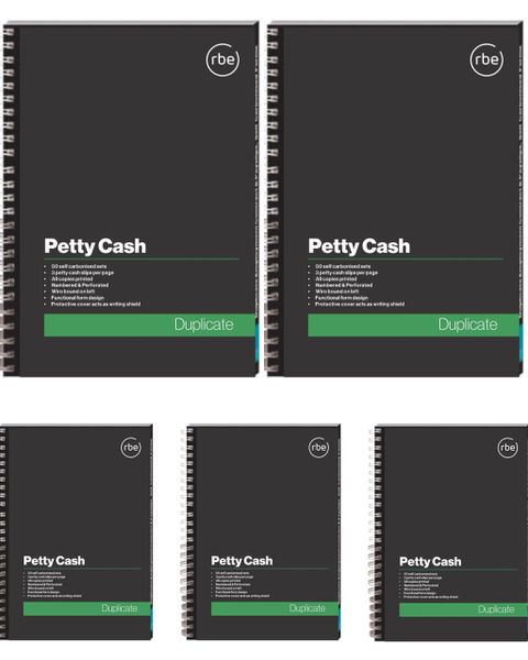 RBE Petty Cash A5 Duplicate Book 5's
