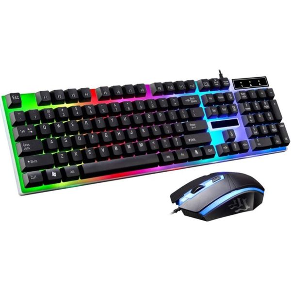 AINILAN, Mechanical Gaming Keyboard and Mouse Set , Rainbow LED, USB Wired