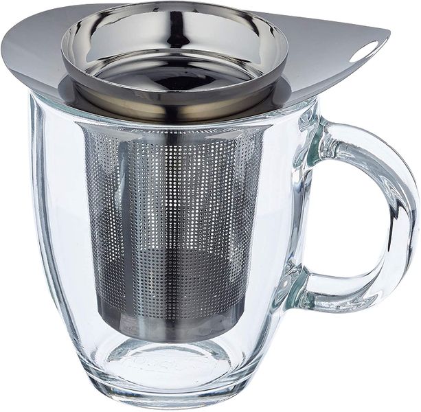 Bodum - Yo-Yo Set Mug + Tea Strainer 350ml - Chrome
