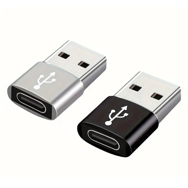USB C Female To USB A Male OTG Adapter - 2 Piece