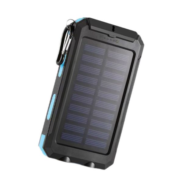 Premium Solar Panelled Power Bank 20000mAh - Blue