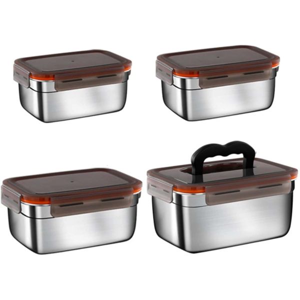 Lunch Box Food Storage Containers Set Leak Proof &amp; Airtight with Handle