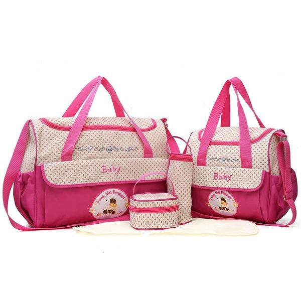 Multifunctional Mommy And Baby Diaper Handbag 5 Piece Set
