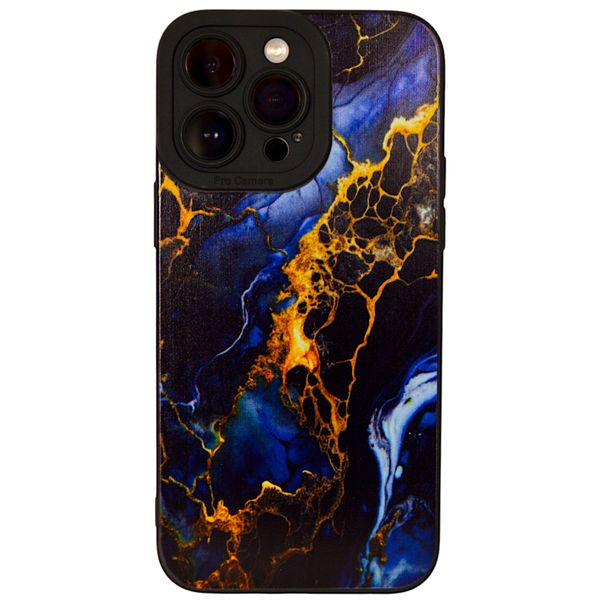 Black - Phone Case with Orange Lightning Design - Iphone 14 Pro Max