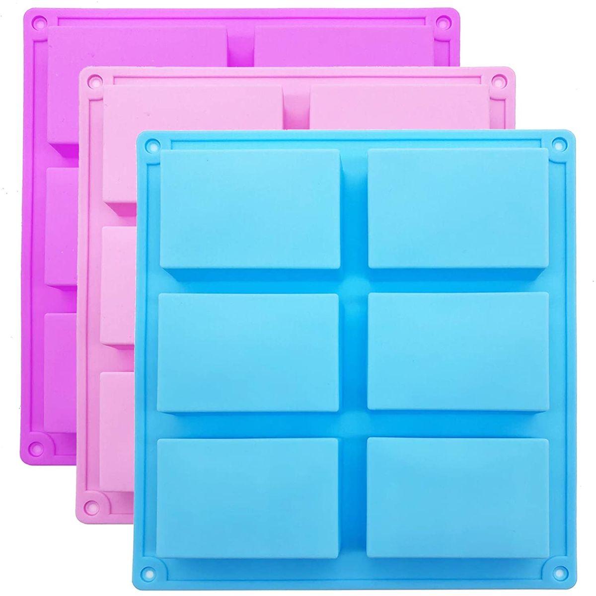 Flexible Square Silicone Soap Loaf Mold