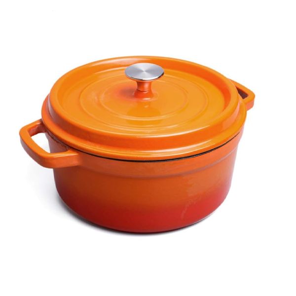 Enamel Cast Iron Soup Pot with Lid