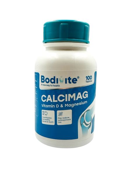 Bodivite Calcimag with Vit D and Magnesium - 100 Tablets