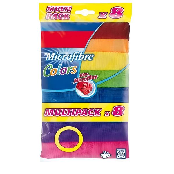 8 Piece Microfibre Cleaning Cloths for Home, Car &amp; Kitchen