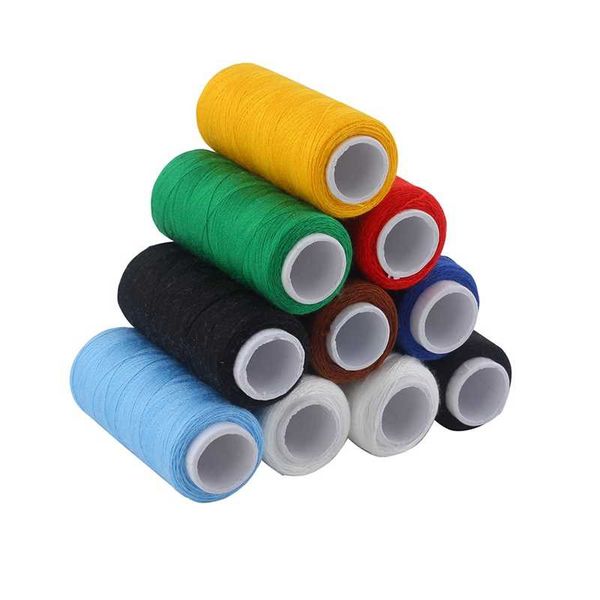 3 x Home Mart Poly-Cotton Sewing Thread Reel Cord String Cotton - 10 Colors
