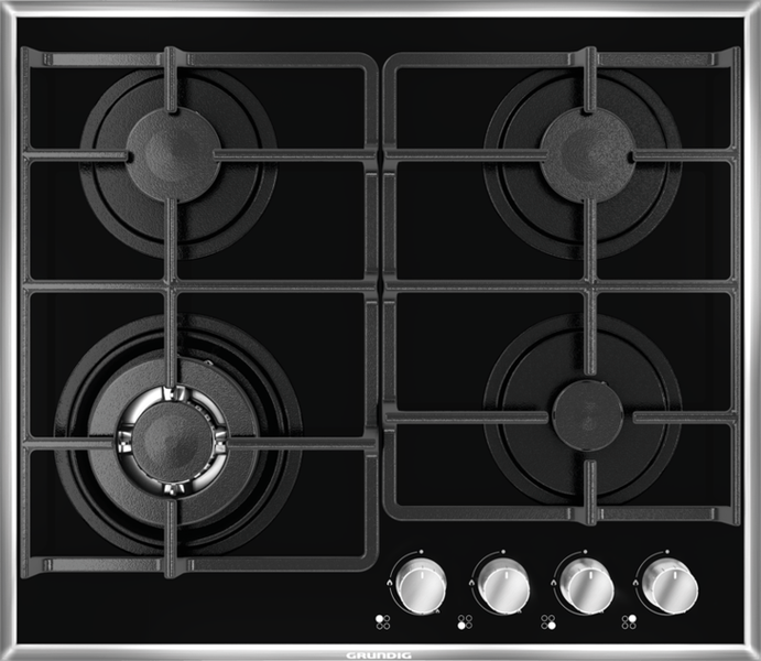 Grundig Gigg 6234150 X Gas Hob 4 Plate (60cm) - Silver