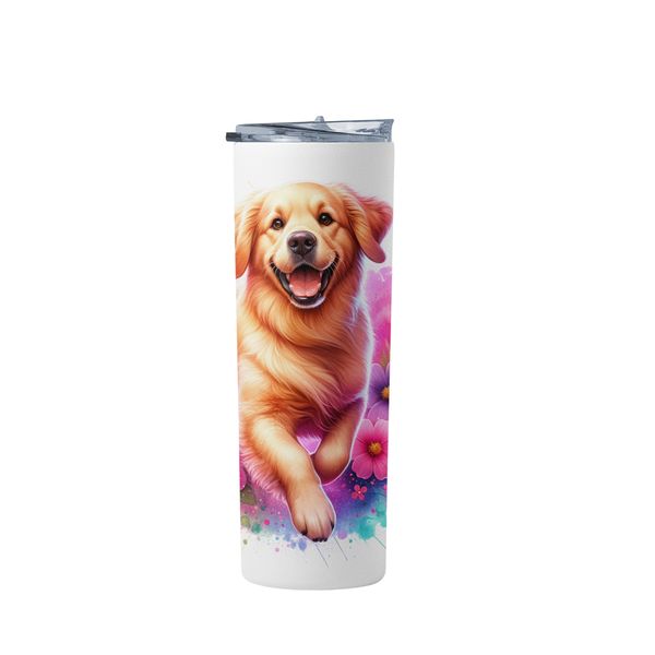 Golden Blooms Double Wall Stainless Steel Travel Tumbler 900ml