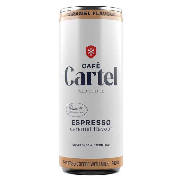 Café Cartel - RTD Espresso Iced Coffee - "Caramel" - 240ml (x8 Cans)