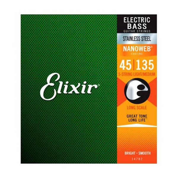 Elixir 14207 5 String Bass Light/Medium Long Scale Nickel Plated Steel
