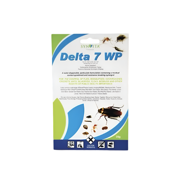Delta 7 WP Pesticide 35g - Kills Cockroaches, Flies, Ants, Fleas &amp; More