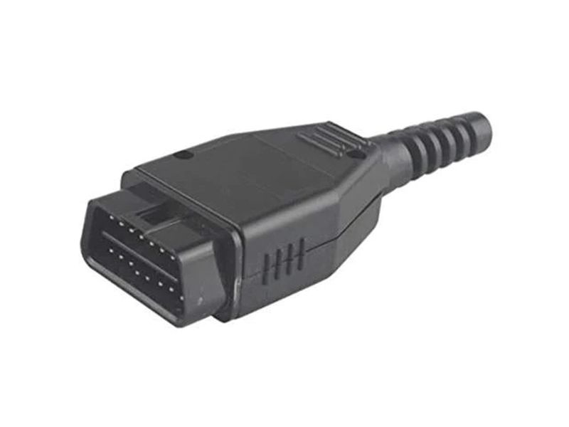 Obd2 Male Connector 16 Pin with Backshell &amp; Cable Protector
