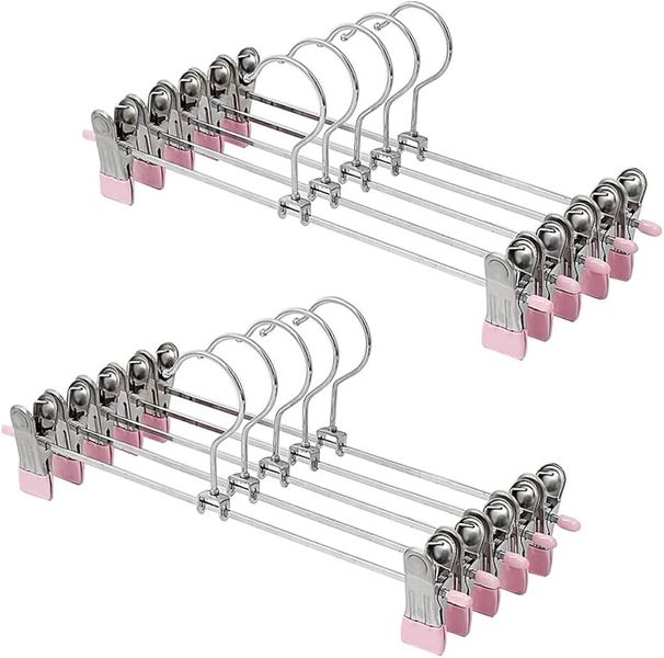 Non-slip Adjustable Metal Clip Hangers - Set of 12