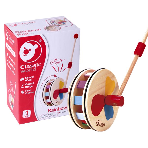 Classic World Rainbow Roll Pull &amp; Push Toy