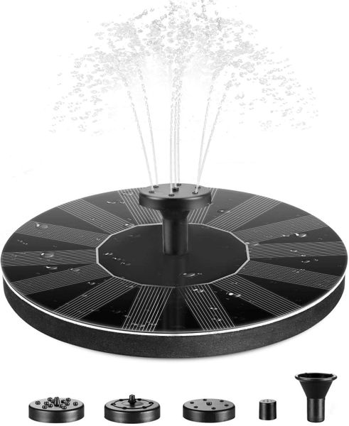 E-More Solar Fountain Pump - Upgraded 1.4W Circle Garden Solar Powered