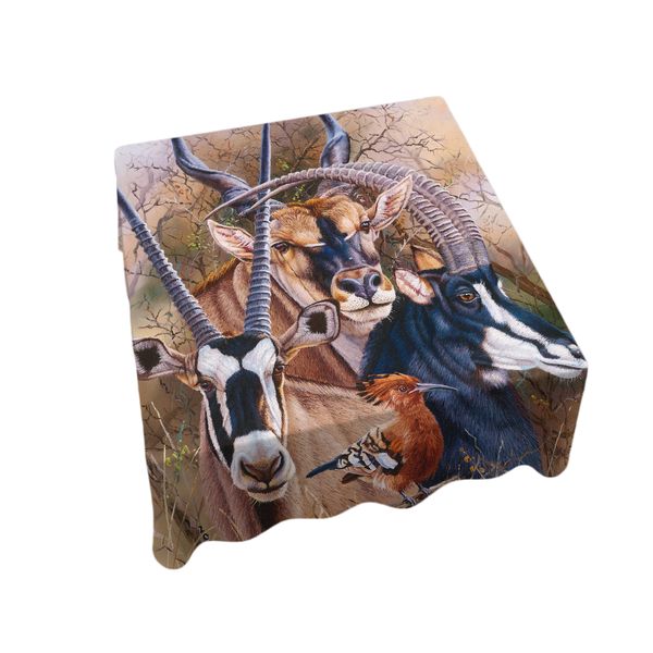 The Plains Eland By Delene Lambert Square Tablecloth