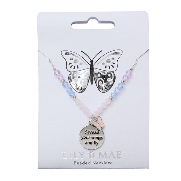 Lily &amp; Mae Beaded Necklace - Butterfly