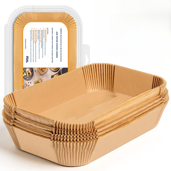 Baking Paper for Hot Air Fryer with Double Chamber 200 Pack 20.5 x 14 cm