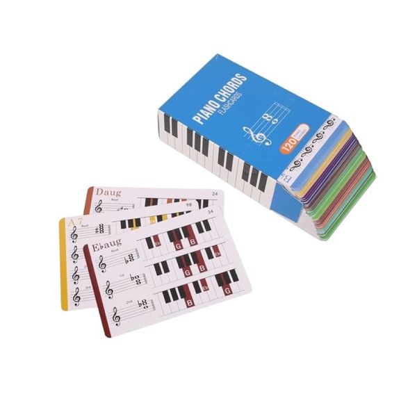 Toy Music Educational Color Coded Piano Flash Cards -13cm - 120 Piece