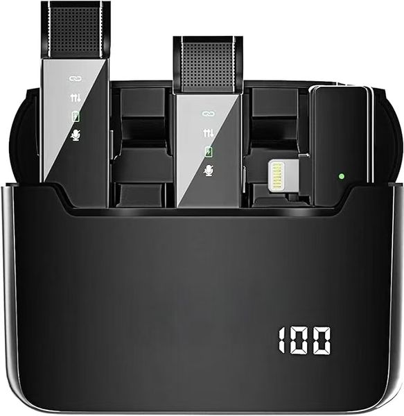 Wireless Lavalier Lapel Microphone for Video Recording Live Interviewing