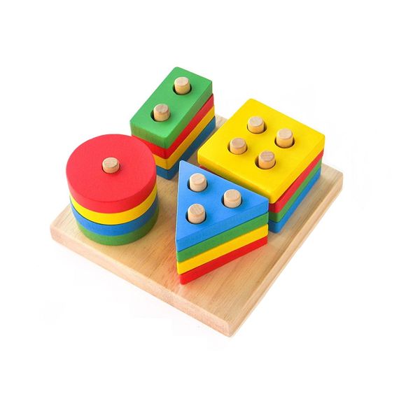 Kids Educational Geometric Stack and Sort Board Board Toys
