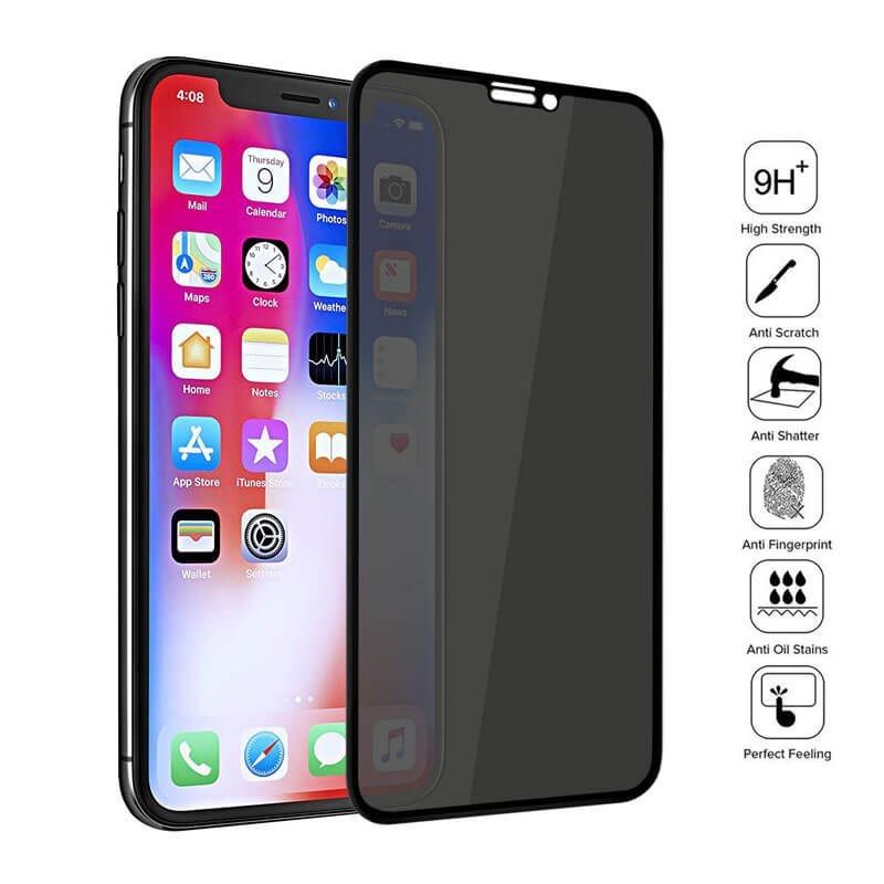 Tempered Glass Privacy Screen Guard for Apple Iphone x | Buy Online in ...