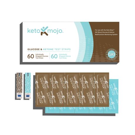 Keto Mojo - GKI - Blood Glucose & Ketone Test Strips (60's