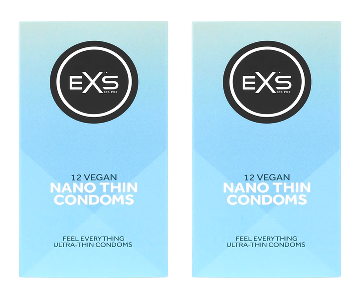 2 x 12 Pack Exs Nano Thin Condom (24 Condoms)