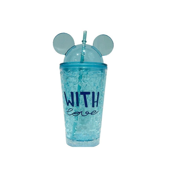 BPA Free Travel Cup Tumbler Freezer Gel Mug with Lid and Straw