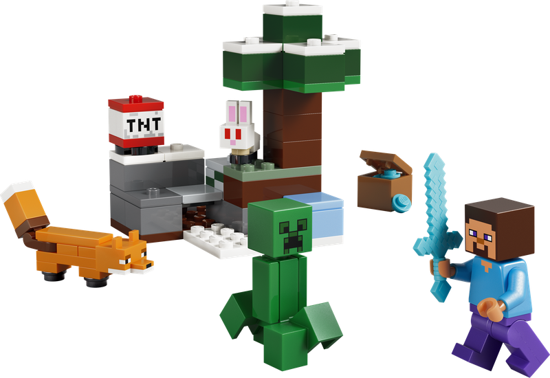 LEGO Minecraft Steves Taiga Adventure Building Set 79 Pieces