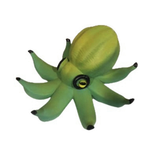 Octopus Statue Funny Banana Octopus Statue Decorative Cute Yellow